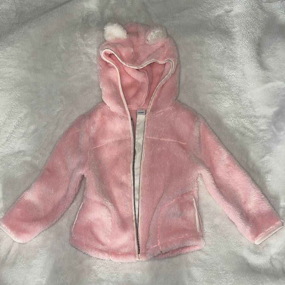 Little Girls Light Pink Sherpa w/ Ears